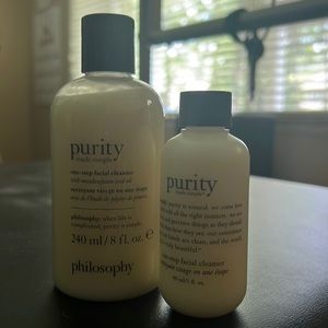 New Philosophy Purity face was 2 sizes 8 fl.oz & 3 fl.oz